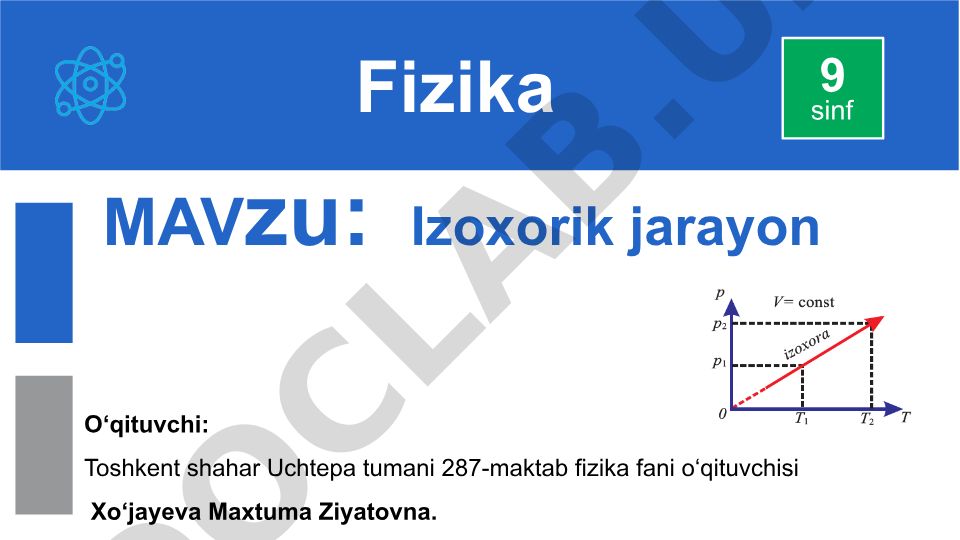 Izoxorik jarayon