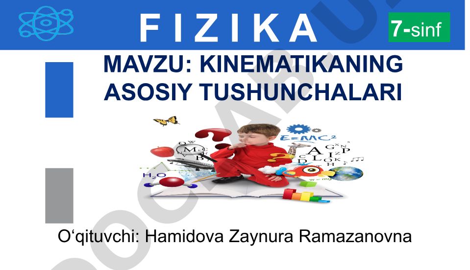 Kinematikaning asosiy tushunchalari