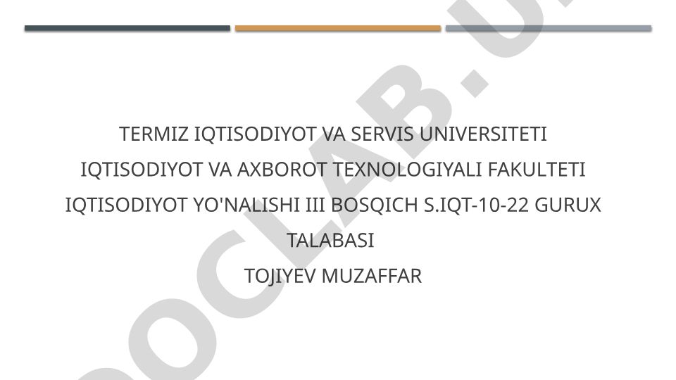 Iqtisodiy o'sish nazariyalari va O'zbekiston misolida o'sish modellari