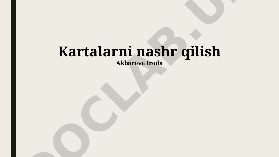 Kartalarni nashr qilish jarayoni va bosma texnologiyalar