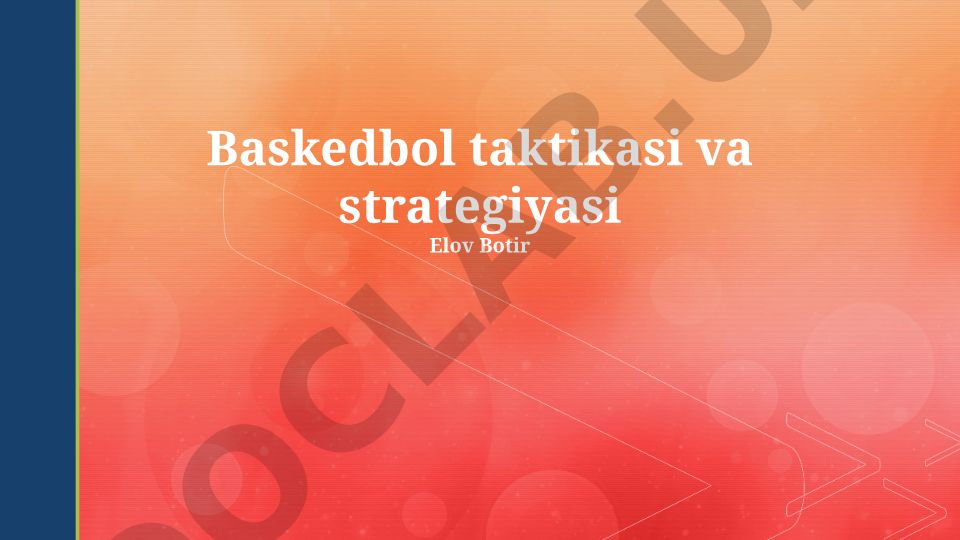 Baskedbol taktikasi va strategiyasi