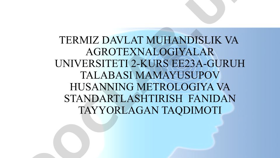 Metall konstruksiyalarini payvandlash yordamida oʻlchash vositalarining turlari va sinflanishi