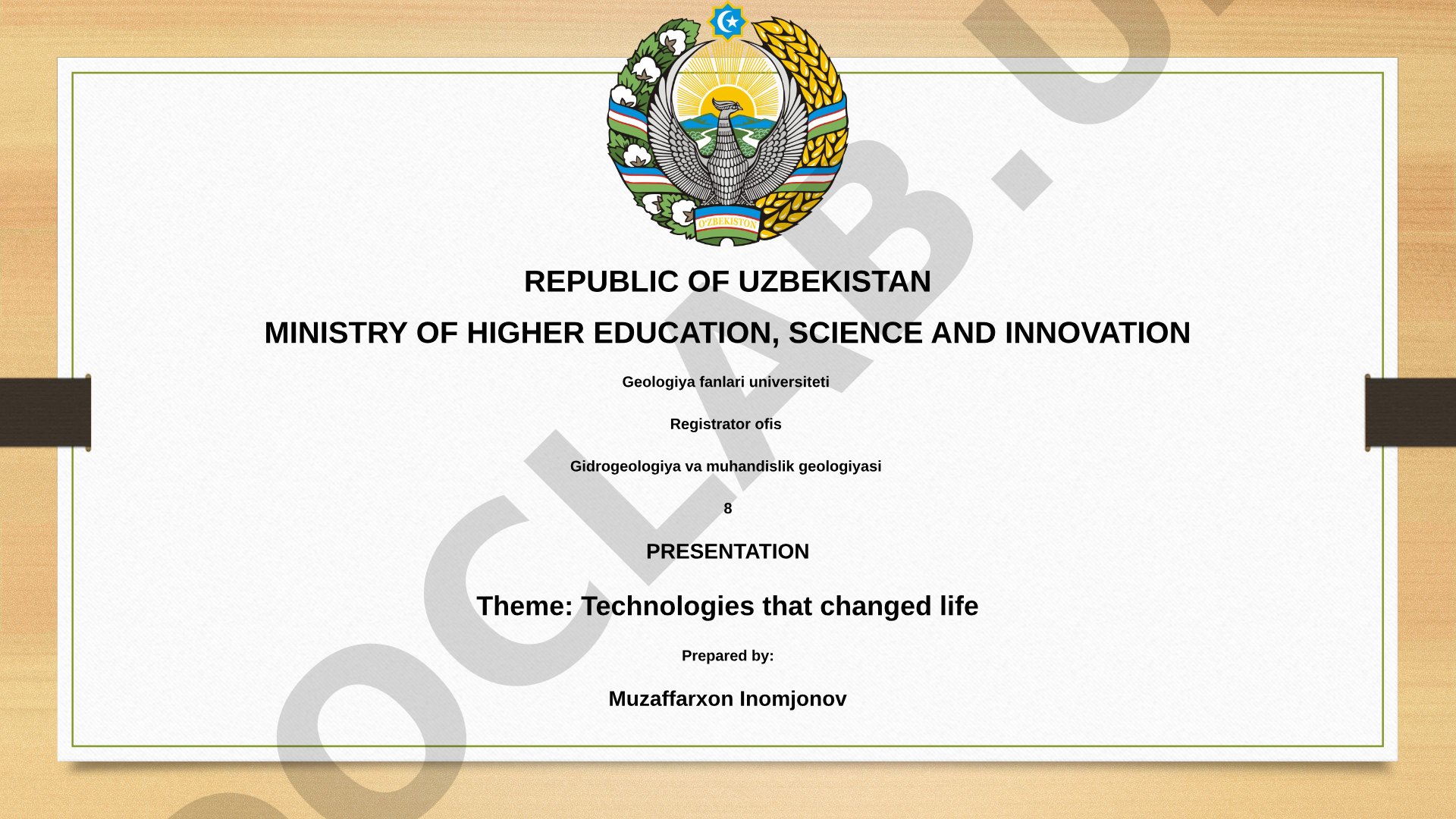 Technologies that changed life