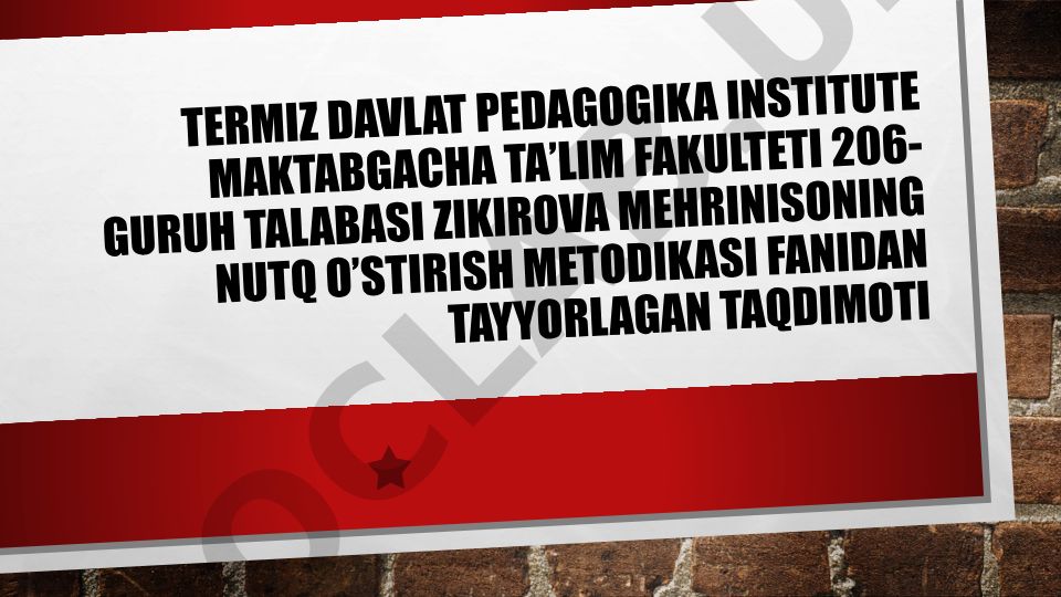 Tarbiyachi nutqiga qo'yiladigan pedagogik talablar