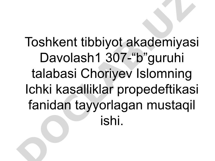 Oʻtkir va surunkali nefrit kasalliklari