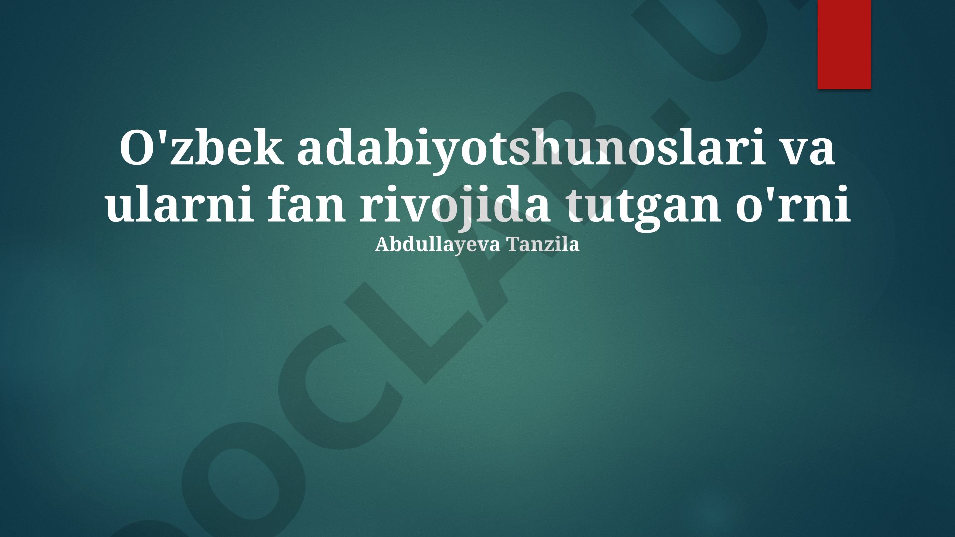O'zbek adabiyotshunoslari va ularni fan rivojida tutgan o'rni