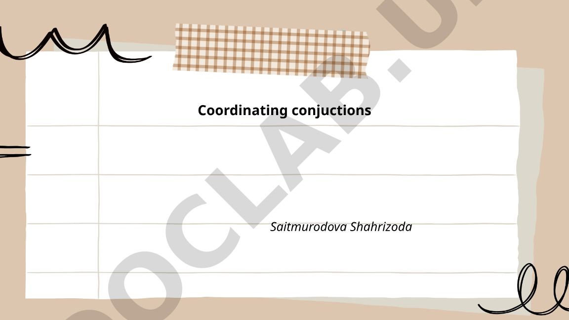 Coordinating Conjunctions in English Grammar
