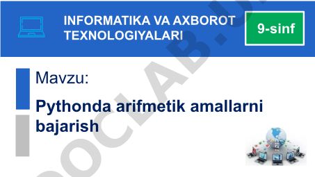 Pythonda arifmetik amallarni bajarish