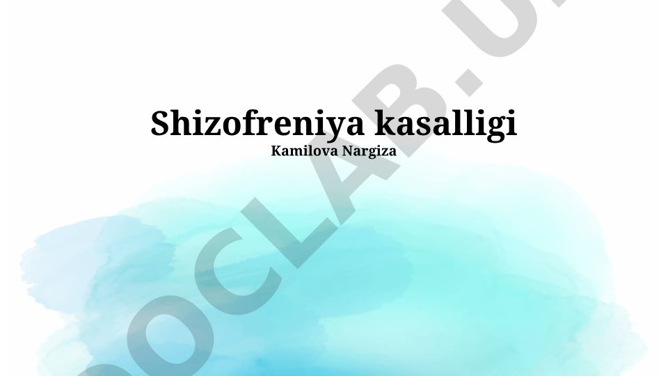 Shizofreniya kasalligi: ta'rif, alomatlar, davolash va tadqiqotlar