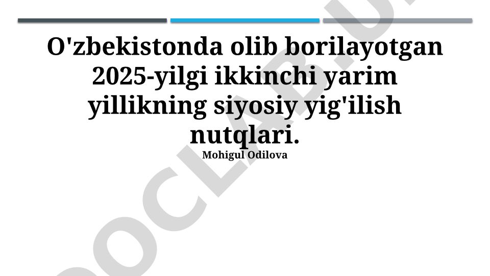 O'zbekistonda 2025-yilgi ikkinchi yarim yillik siyosiy yig'ilish nutqlari