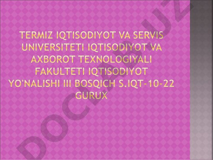 Iqtisodiy o'sishning aniq texnologik modeli va g'oyalari