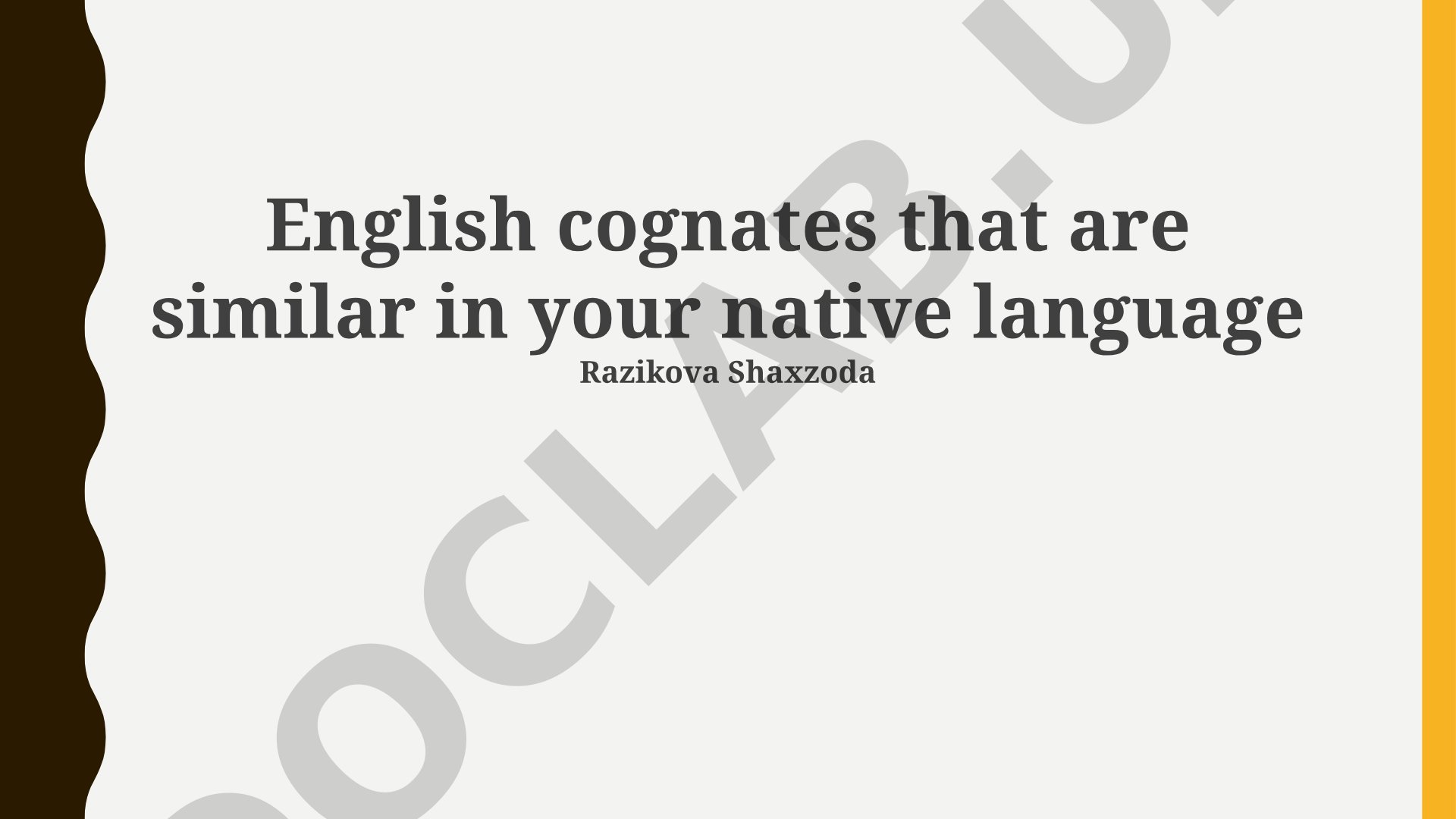 Cognates in Global Service Industry Communication