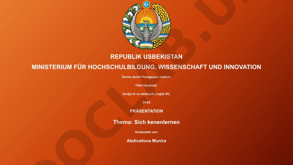 Sich kenenlernen