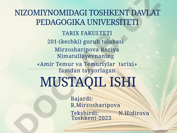 Temur va Temuriylar davri madaniyati