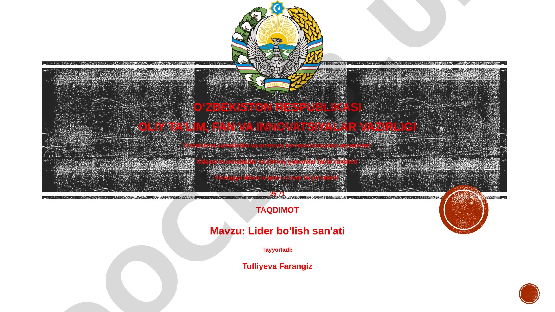 Lider bo'lish san'ati