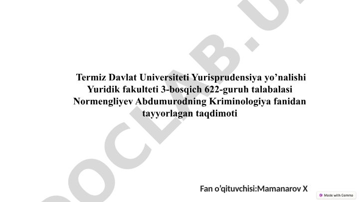 Oilada sodir etiladigan jinoyatlarning kriminologik tavsifi va oldini olish