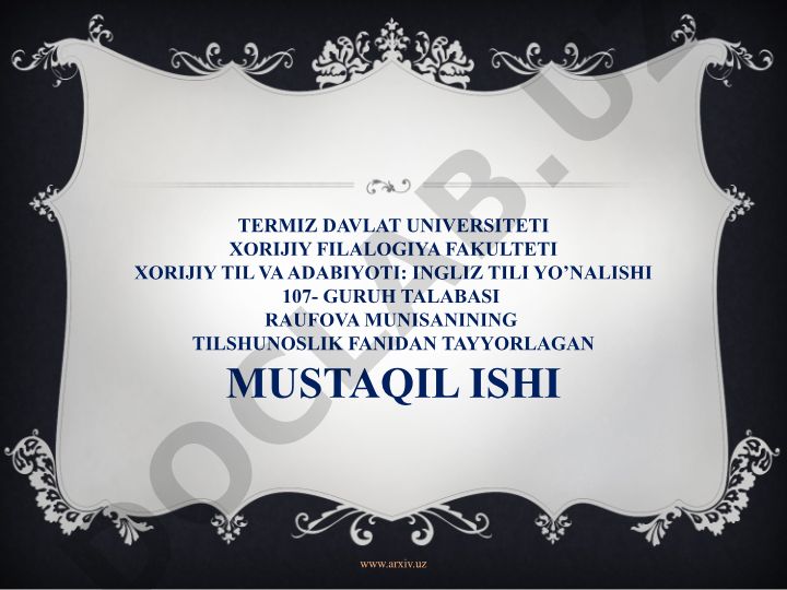 O'zbek tilida so'z yasalish modeli
