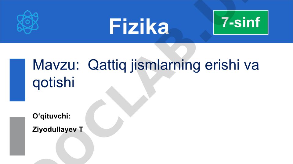 Qattiq jismlarning erishi va qotishi