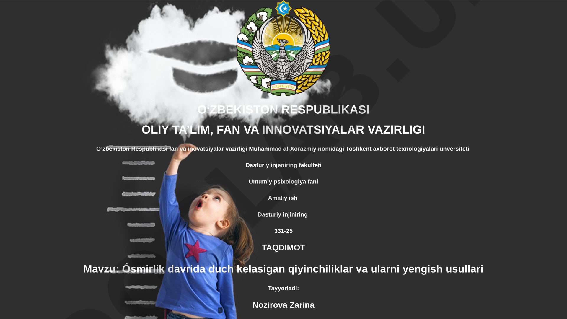 Ósmirlik davrida duch kelasigan qiyinchiliklar va ularni yengish usullari