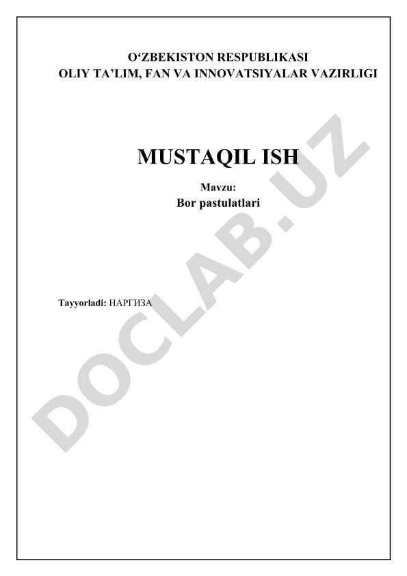 Bor pastulatlari