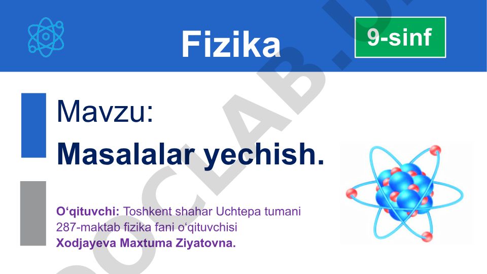 Yorug'likning qaytish va sinish qonunlari. To'la ichki qaytish
