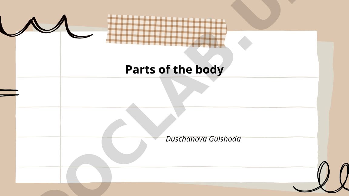 Parts of the body