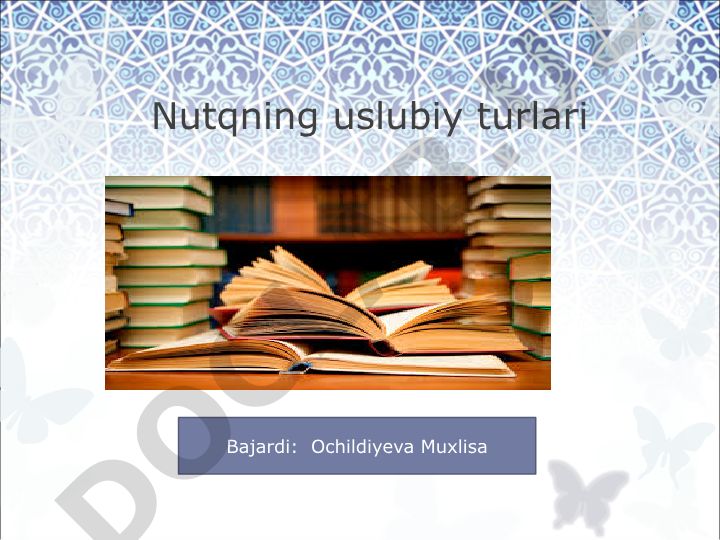 Nutqning uslubiy turlari