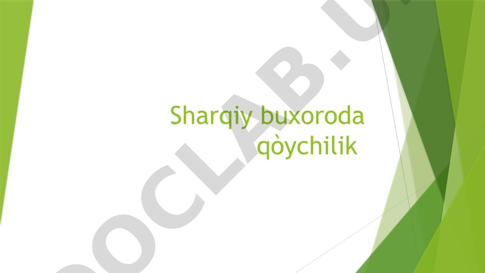 Sharqiy Buxoroda qo'ychilik an'analari va zamonaviy usullar