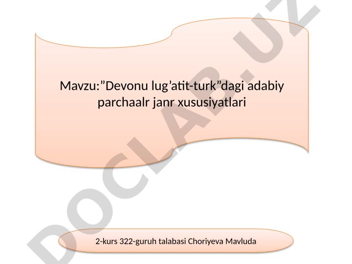 “Devonu lug’atit-turk”dagi adabiy parchalar janr xususiyatlari