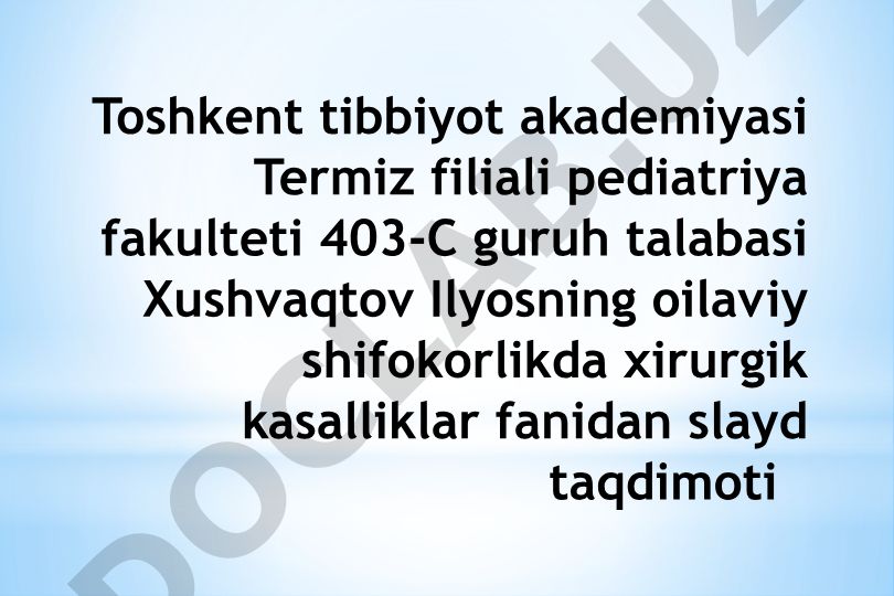DVS-sindromi: trombositlar fiziologiyasi va trombogenez