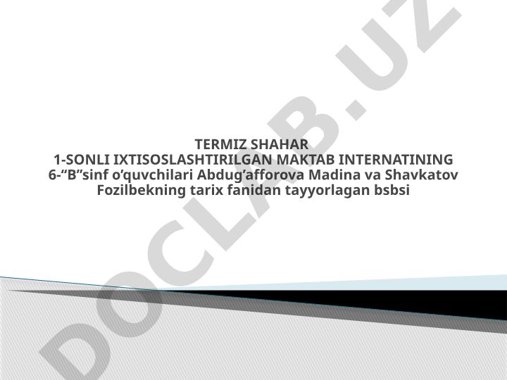 Antik tarixning boshlanishi va sivilizatsiyaning vujudga kelishi