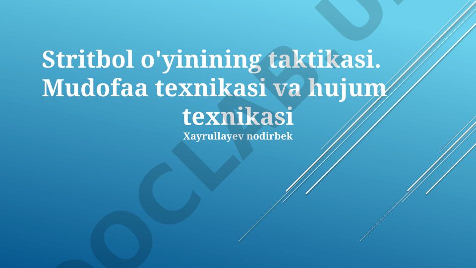 Stritbol o'yinining taktikasi: mudofaa va hujum texnikasi