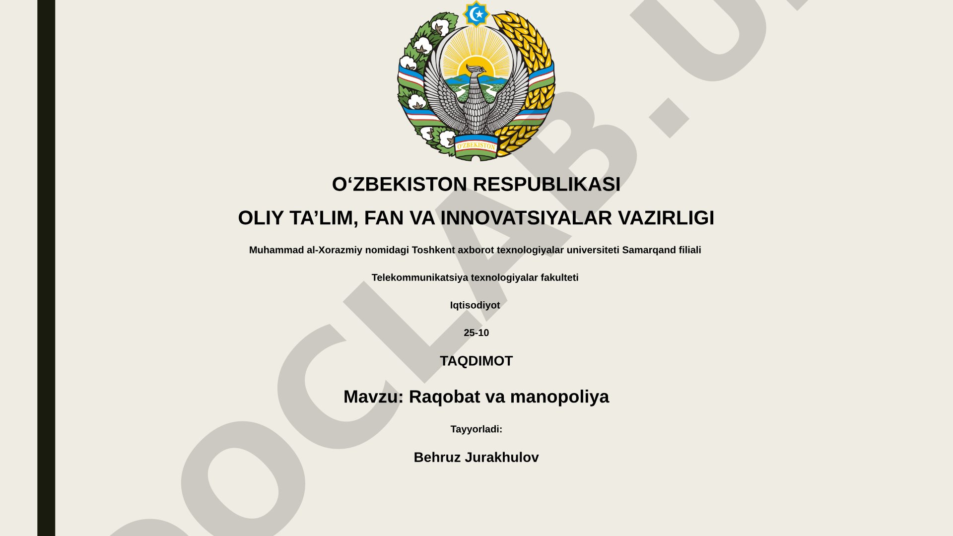 Raqobat va manopoliya