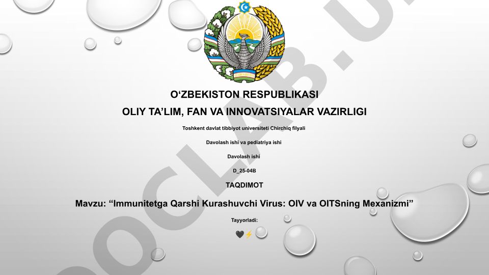 Immunitetga Qarshi Kurashuvchi Virus: OIV va OITSning Mexanizmi
