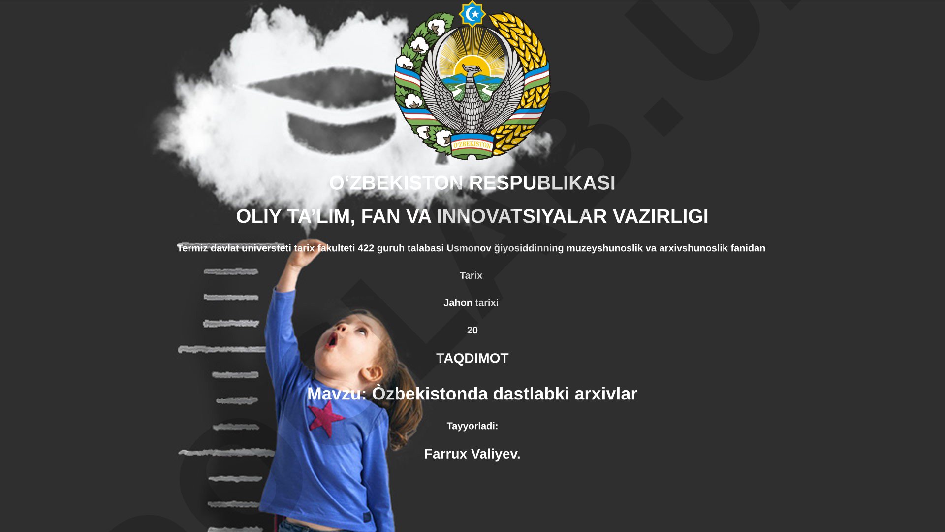 O'zbekistonda dastlabki arxivlar