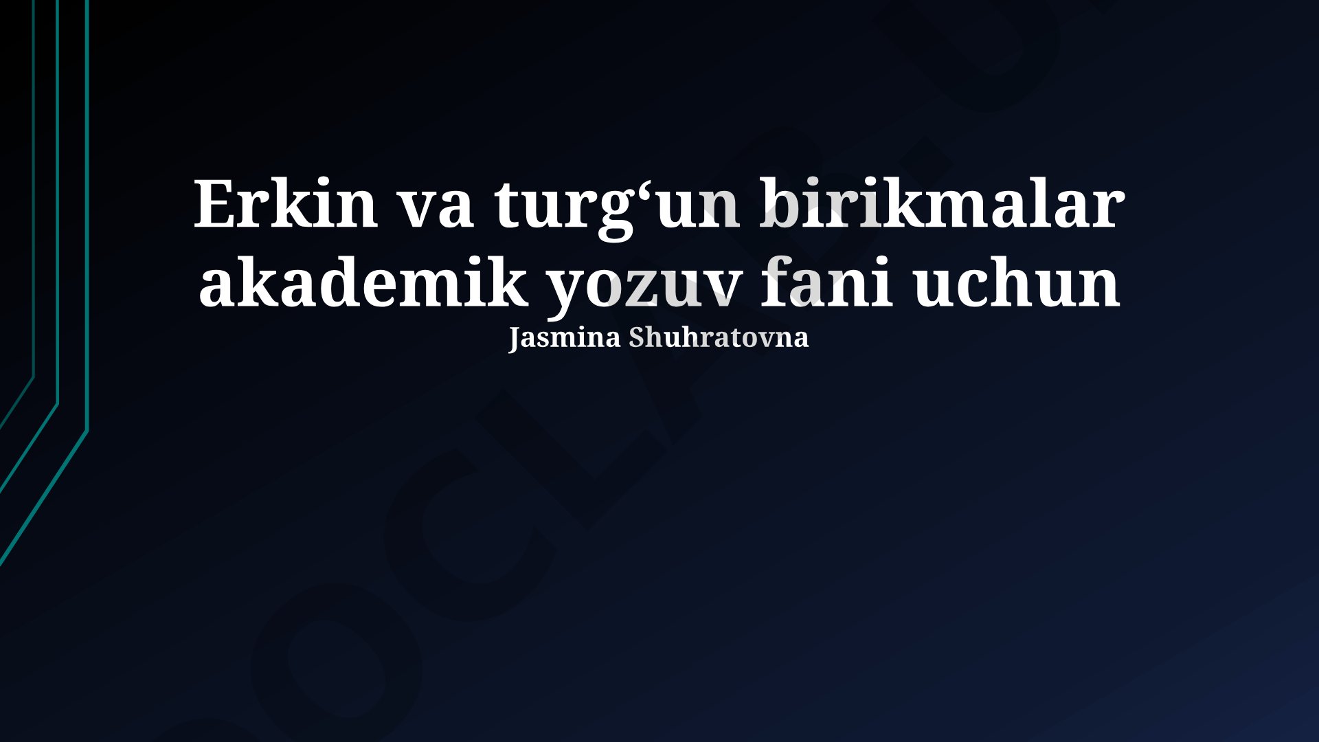 Barqaror va beqaror birikmalarning ilmiy yozuvda qo‘llanilishi