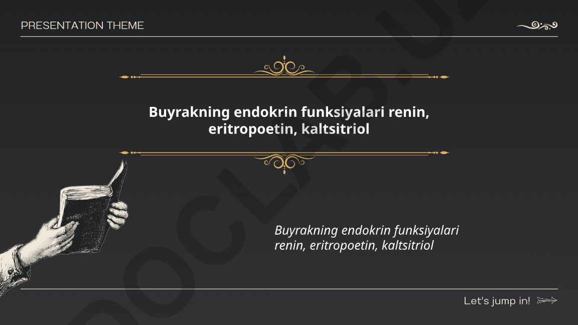 Buyrakning endokrin funksiyalari: renin, eritropoetin, kaltsitriol