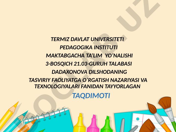 Maktabgacha ta'lim yoshdagi bolalar shaxsini barkamol qilib tarbiyalashda milliy urf odatlardan foydalanish