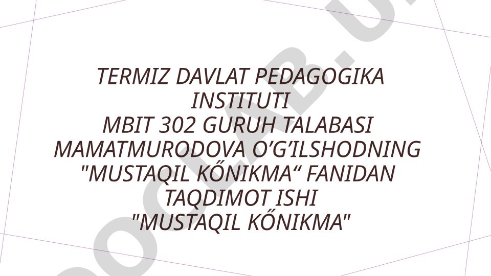 Mustaqil kőnikma fanidan chet tillarini o'rganishning maqsadlari va usullari