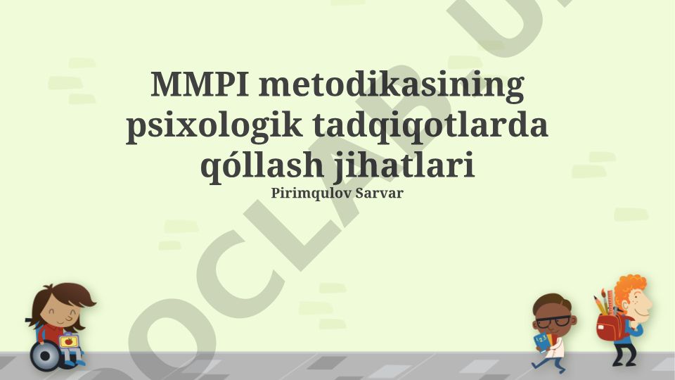 MMPI metodikasining psixologik tadqiqotlarda qo'llash jihatlari