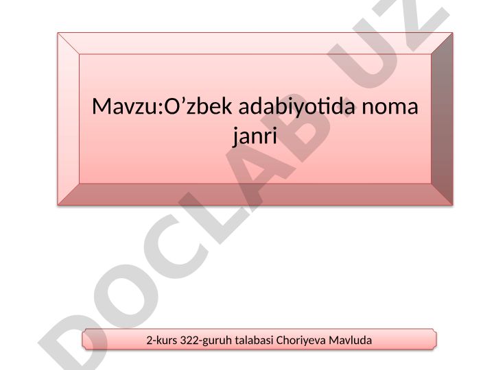 O'zbek adabiyotida noma janri
