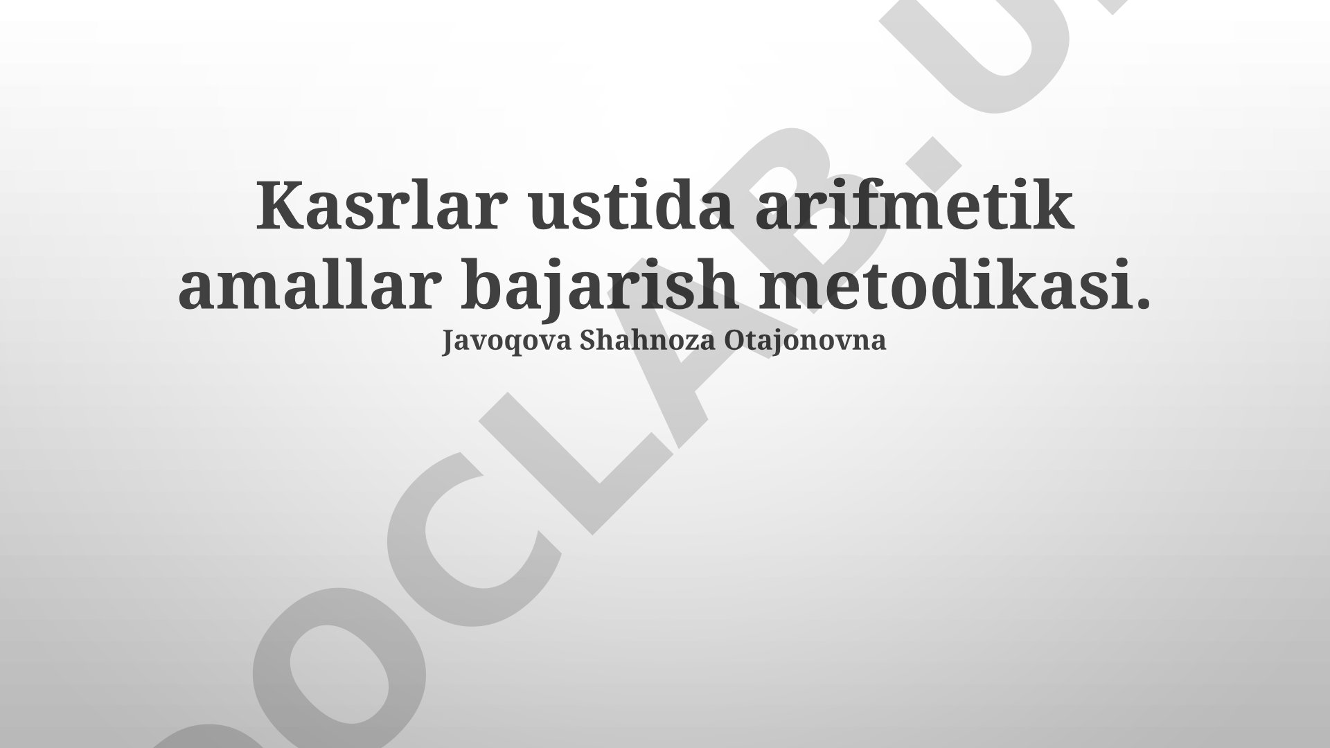 Matritsalar ustida arifmetik amallar bajarish metodikasi