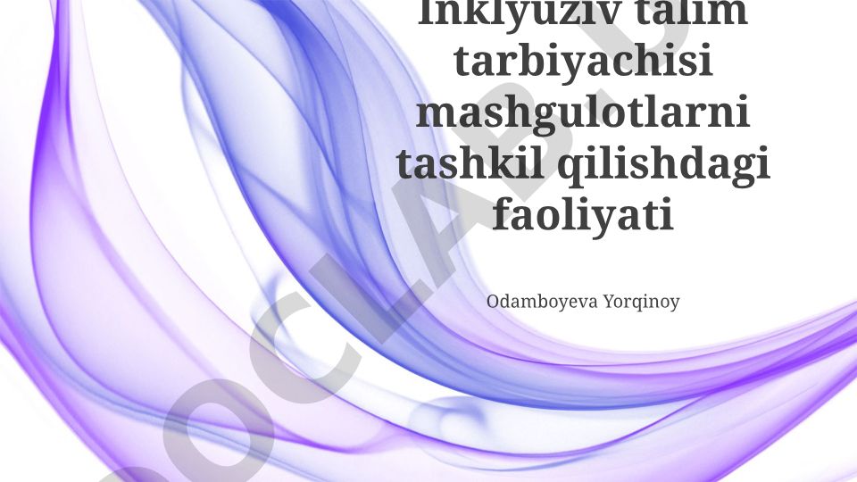 Inklyuziv ta'limda differensial yondashuv va individualizatsiya
