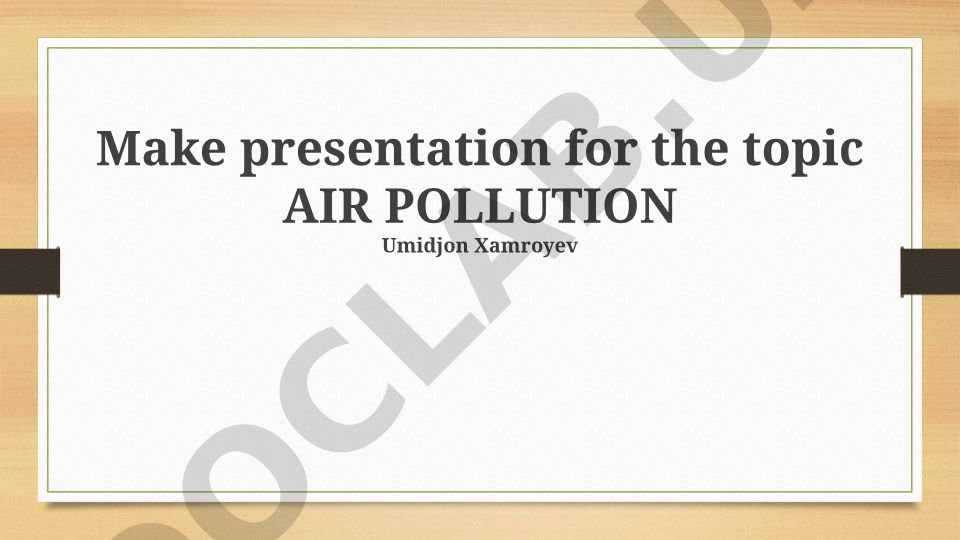AIR POLLUTION