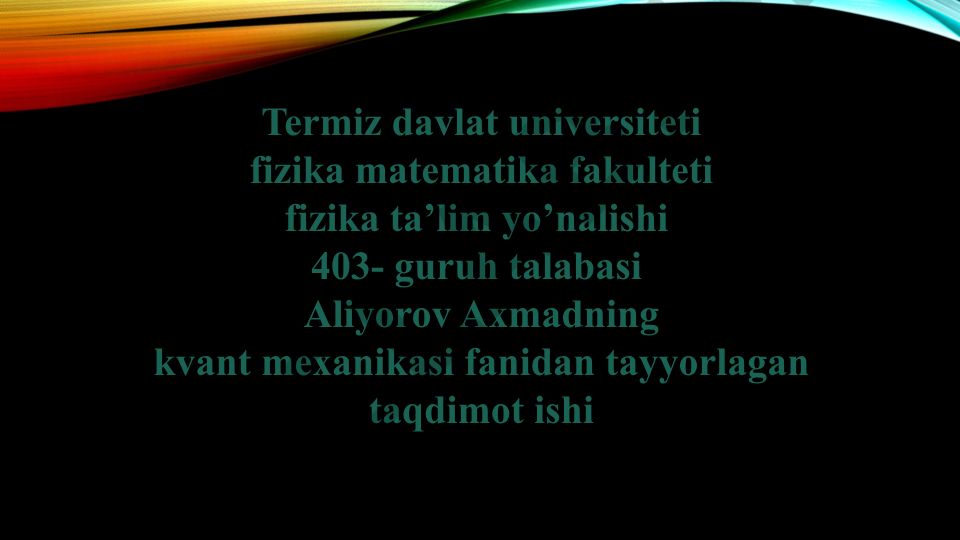 Dirak nazariyasida vodorod atomi