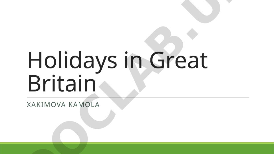Holidays in Great Britain