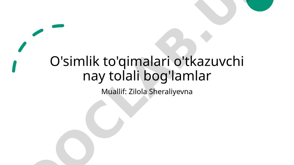O'simlik asosida barqaror ekosistemalar