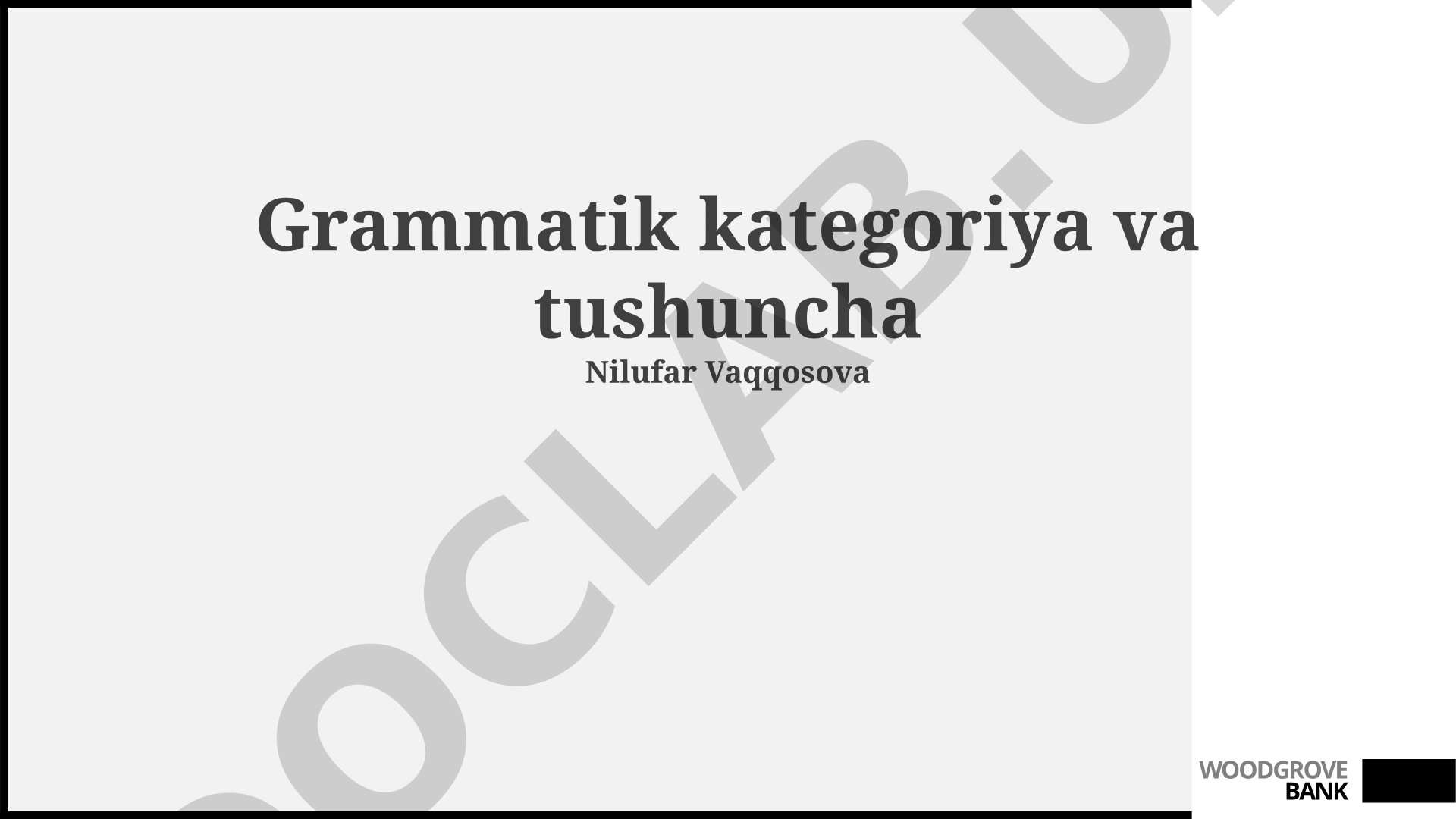 Grammatik kategoriya va konsept: asosiy tushunchalar va nazariyalar
