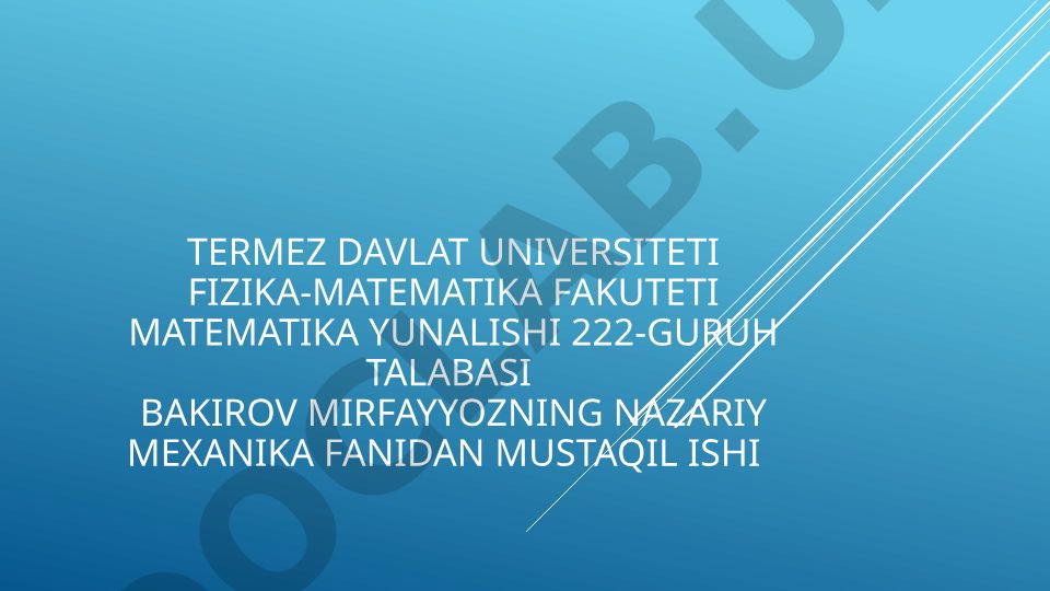 Nuqtaning egri chiziqli koordinatalardagi tezlik, tezlanishi. Silindrik va sferik koordinatalarda nuqtaning tezlik va tezlanishi