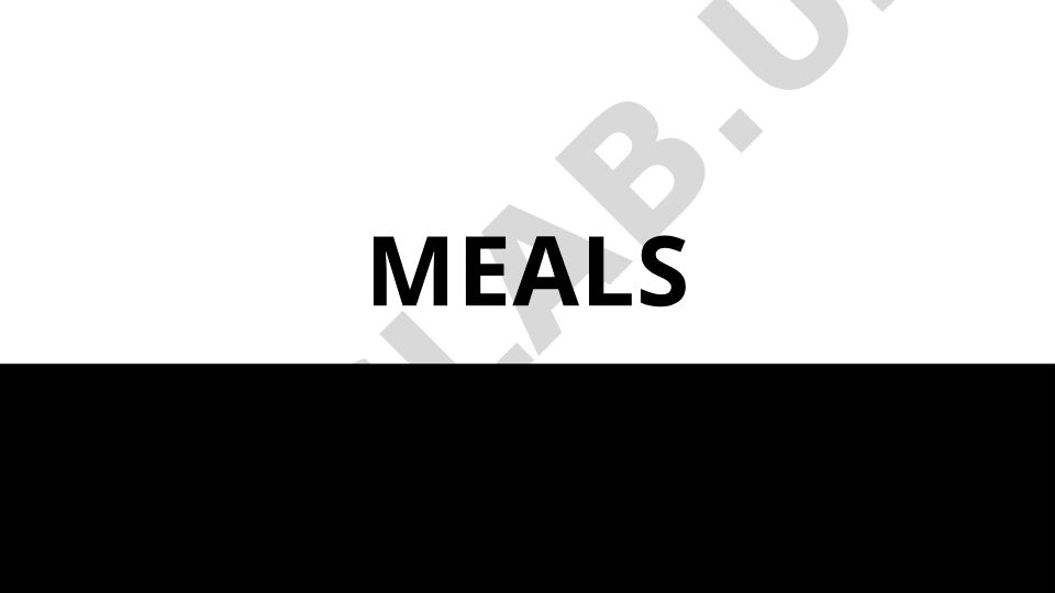 Meals and Healthy Eating